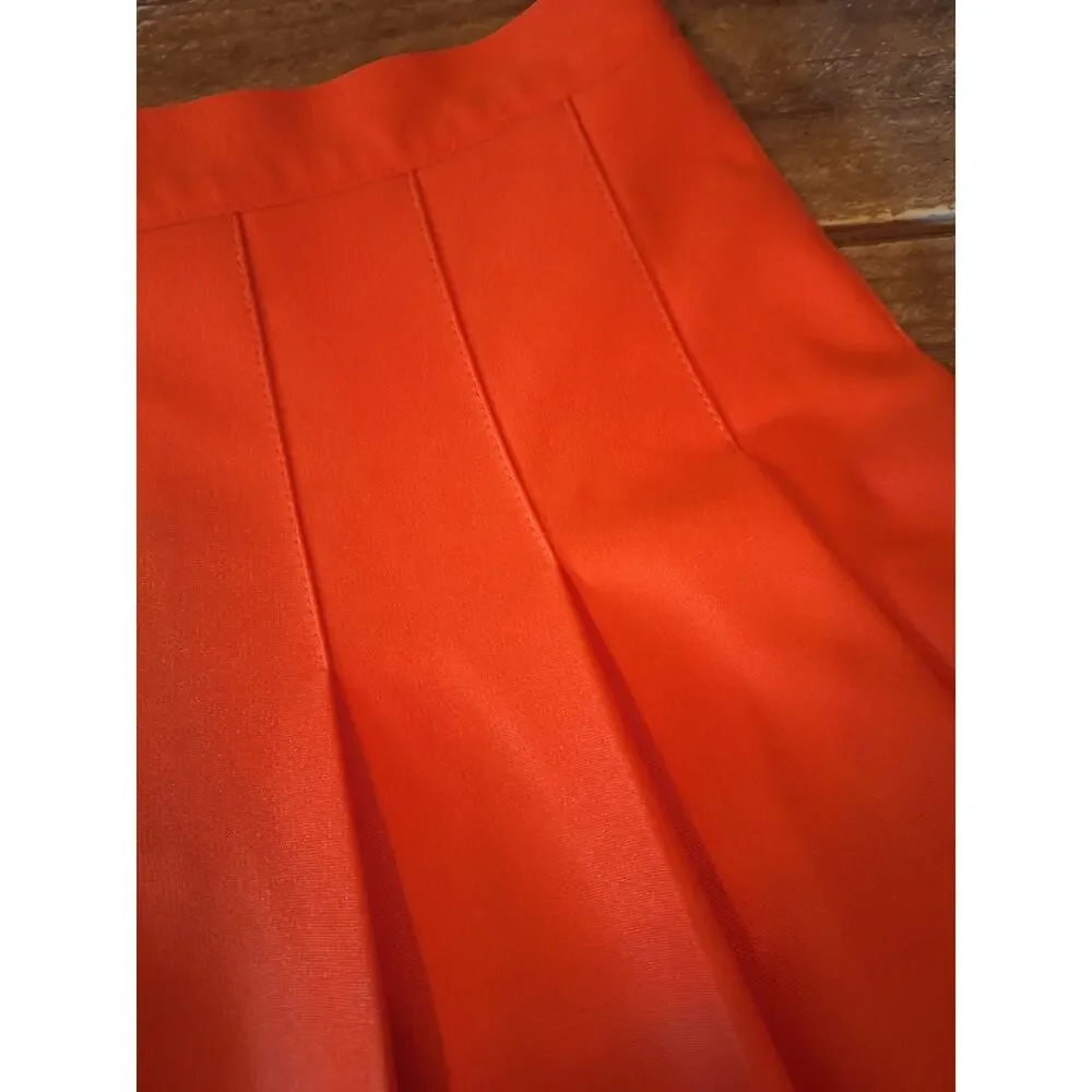 Varsity Brand Thick Orange And White And Gray Cheerleader Skirt - Picture 3 of 10